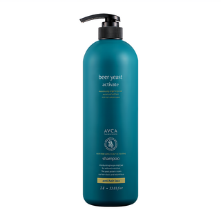 AVCA 啤酒酵母頭皮護理健髮洗髮精 適用於軟性和滋潤頭髮, 1L, 1瓶