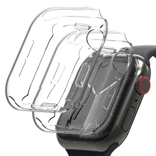 Nuart Apple Watch 兼容 全包覆透明TPU果凍保護殼 2入, 1個, 透明