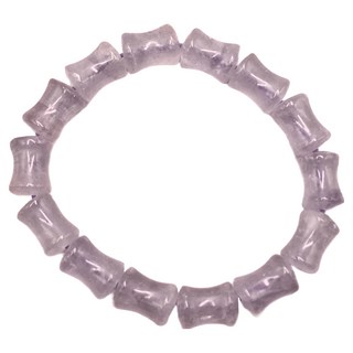 柔和感 薰衣草紫 紫水晶桶珠造型手串 10公克, 8mm