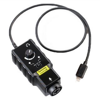 Saramonic 楓笛 SmartRig Di 麥克風 智慧型手機收音介面, 適用多種設備, 支援3.5mm耳機即時監聽, 具備增益功能旋鈕, 黑色