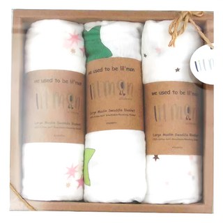 lilmon 涼感紗布包巾 3件組 100% muslin swaddle 120 cm x 120 cm