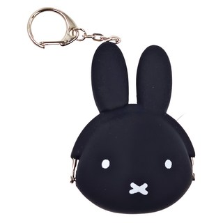 PG DESIGN Miffy 米飛兔 立體矽膠包 鑰匙圈, 8 x 6 x 3cm, 黑色