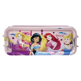 收納王妃 迪士尼 公主系列 鐵扣三層鐵筆盒, 4位公主款, 1個