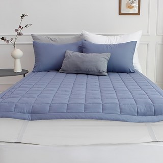 Beau Monde 柔軟洗滌法蘭絨床墊, 藍色, 1個