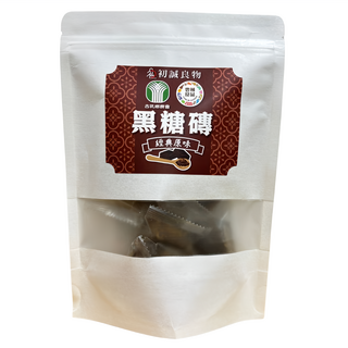 初誠良物 經典原味黑糖磚, 台灣製造, 嚴選素材, 18g, 10顆, 1包