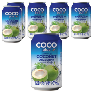 Sagiko Cocoplus 椰子水 含果肉 320ml 清涼解渴 夏日必備, 6罐