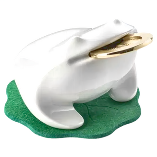 LUCKY TOAD 招財揪吉 揪吉聚寶撲滿 530g 130x150x125mm 陶瓷 雲外白, 1個