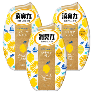ST 雞仔牌 部屋消臭力 芳香消臭劑 400ml 玄關/客廳用, 3瓶, 西西里檸檬