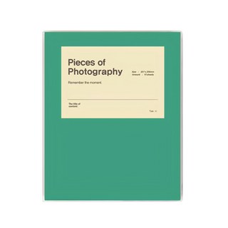 Stationery White Paper 色彩黏貼式相簿, 綠色, 25頁