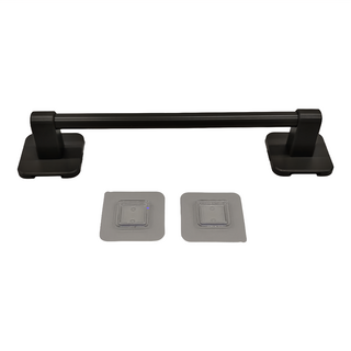 妃妃嚴選 太空鋁免釘單桿毛巾架, 30cm, 槍灰色, 1個