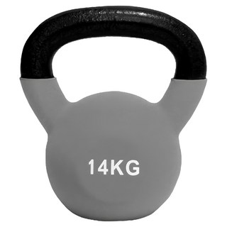 AD-ROCKET 頂級鑄鐵壺鈴 KettleBell 重訓健身訓練家用器材, 灰色, 14kg, 1個