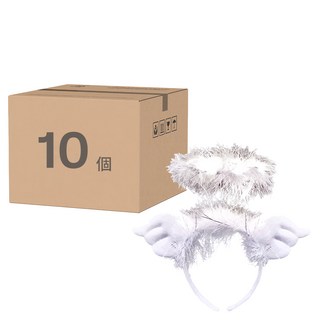 天使 LED發光頭箍 Set, 白色, 1組