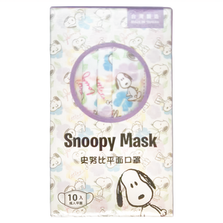KOgi 宏瑋 史努比成人平面醫療口罩 未滅菌, 花花, 10片, 1盒