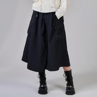 KZM 工裝長裙, 黑色, 防風, 防潑水, M, 1件