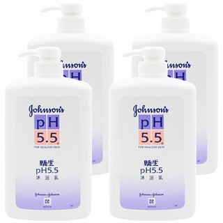 嬌生 PH5.5 沐浴乳 微酸平衡配方 專為寶寶肌膚打造 溫和潔淨 含有保濕成分, 1L, 4瓶