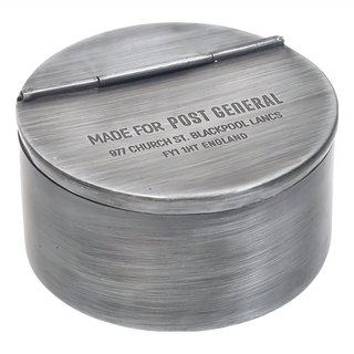POST GENERAL 工業風鋼製小物收納罐 80mmx40mm 115g, 1個, 銀色