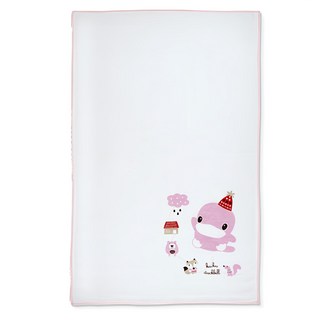 KU.KU. 酷咕鴨 狐狸熊緹花紗布澡巾 2入, 100%純棉, 30x48cm, 台灣製造, 粉色, 1組