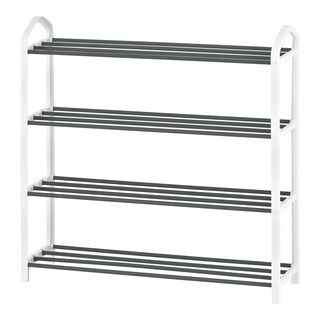 ikloo 宜酷屋 簡約風四層開放鞋架 61.5 x 19 x 62cm, 白色, 1組