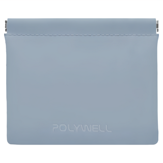 POLYWELL 寶利威爾 隨身彈片收納包 PU防水防塵 PW15-T65-0809 15 x 11.5cm 霧面款, 迷霧藍, 1個