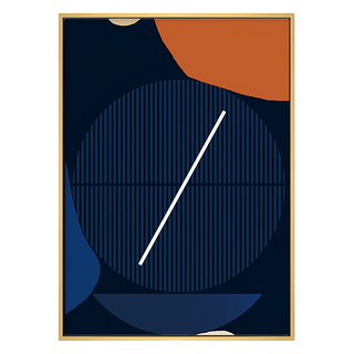 BOLUO GALLERY 菠蘿選畫所 幾何 拼貼畫II APGS4673D, 木色