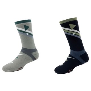 WOAWOA 四向止滑 極致速乾運動羊毛登山襪, M, 灰綠色, 2雙