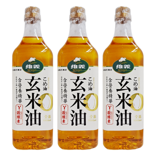 維義 玄米油 日本中小學營養午餐指定用油, 1L, 3瓶