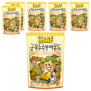 HBAF 杏仁果與烤玉米 120g 辦公室瘋狂團購零食 酥脆與香甜 低卡又健康, 6包