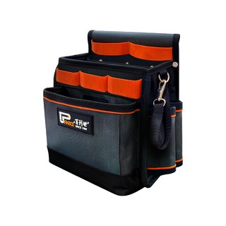 PANRICO 百利世 高磅耐磨 方口工具腰包 1680D牛津布, 25 x 20 x 15cm, 灰色, 1個