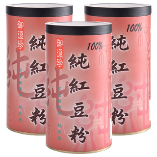御復珍 紅豆粉 100%純 完整無添加 純素食 低溫烘焙 低脂肪高蛋白, 400g, 3罐