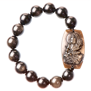 生肖龍/蛇 普賢菩薩本命佛 金曜石手鍊 開光商品 增進財運 開運僻邪 金曜石, SF-8212-4, 12mm