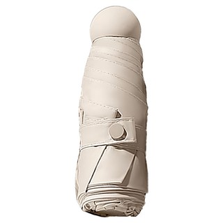 圓柄6骨5折膠囊雨傘, UPF50+阻隔99%紫外線, 晴雨兩用自動傘, 米色