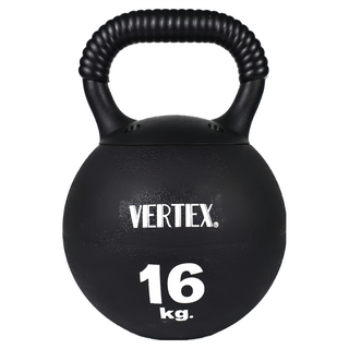 VERTEX 橡膠壺鈴2.0 甩壺鈴 Kettlebell 16KG 安全壺鈴 居家健身 健身兼用, 黑色, 1個