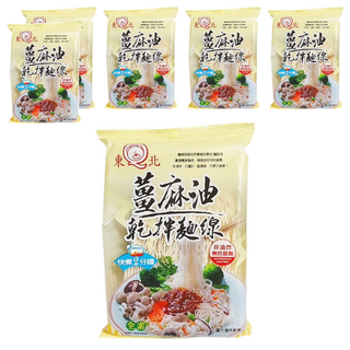 東北 薑麻油乾拌麵線，麵條Q彈，非油炸，快速2分鐘, 6包