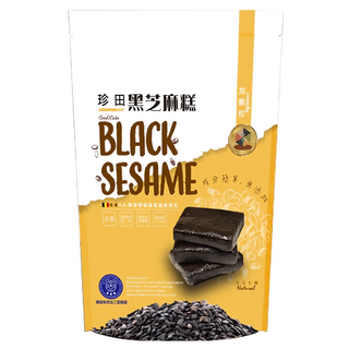 珍田生機 芝麻糕 加顆粒 全素, 濃郁芝麻香 軟Q口感 無添加, 220g, 1包