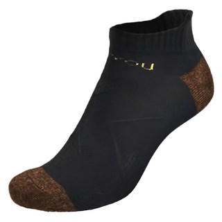 DERYOU 德行天下 石墨烯奈米銅纖維能量襪 抗菌舒適 抑菌 吸濕排汗 遠紅外線, 女款F, 黑色