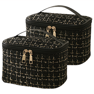 梳妝旅遊收納包 Set 2 毛呢布材質