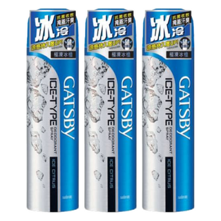 GATSBy 冰漩爽身噴霧 極凍冰橙, 216ml, 3瓶