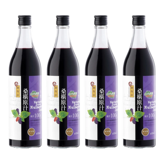 陳稼莊 桑椹原汁 無糖，100%原汁，風味濃郁，適合各種飲品和料理 600ml, 4瓶