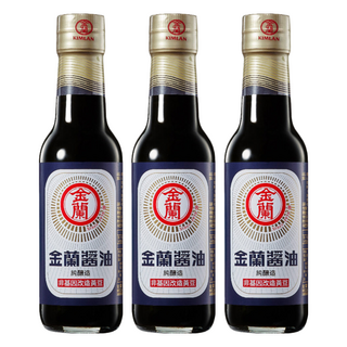 金蘭 醬油, 純釀造, 非基因改造黃豆, 295ml, 3瓶