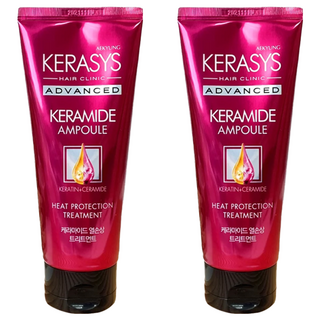 KERASYS 專業安瓶熱損護髮素, 角蛋白神經醯胺, 修護受損髮絲, 200ml, 2條