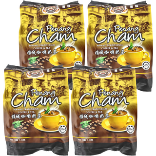 COFFEE TREE 咖啡樹 牌 檳城拉茶風味香滑奶茶 四合一 鴛鴦咖啡奶茶 15包, 40g, 4袋