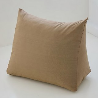 JINDACHI 金大器 素面三角靠墊枕, 高密度支撐棉 可拆卸清洗, 64 x 32 x 50cm, 湮灰棕, 1個