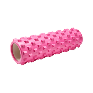 瑜珈按摩滾筒 加長特大狼牙款 月牙/狼牙 50D硬度 EVA外層+PVC內部材質, 45 x 14cm, 粉色, 1個