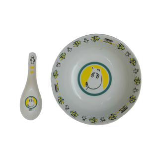 嚕嚕米 大碗公 含湯匙 直徑18.5公分x高8公分(1100ml/full) 陶瓷 日本製, 1組