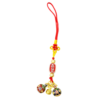 招財納福 吞金獸吊飾, 景泰藍 合金 銅+電鍍, 大吞金獸(1.7cm*1.1cm), 小吞金獸(1.2cm*0.6cm), 全長13.5cm, DSL-5888, 1個