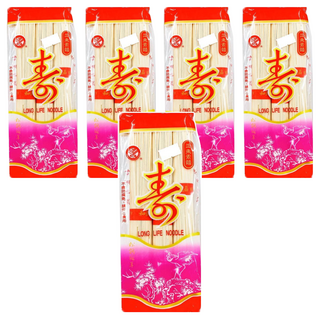 和益 三束素麵 長壽麵, 210g, 5包