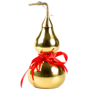 馥瑰馨盛 旺財收納金銅葫蘆文化擺件 全長7.5CM, 1個