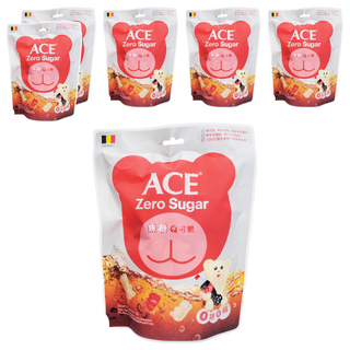 ACE 無糖Q可樂軟糖 比利時進口 1200位醫生連續五年選擇使用 無六大過敏原 零脂, 220g, 6袋