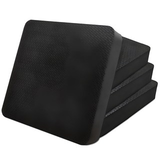 YUILTECH 方形拼接地墊, 黑色, 4個