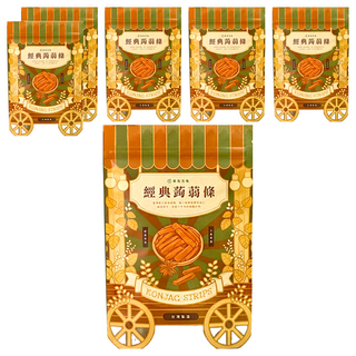 菓青市集 香蒜蒟蒻條, 台式香蒜調味, 香Q嚼勁涮嘴, 低負擔, 增加飽足感, 200g, 6包